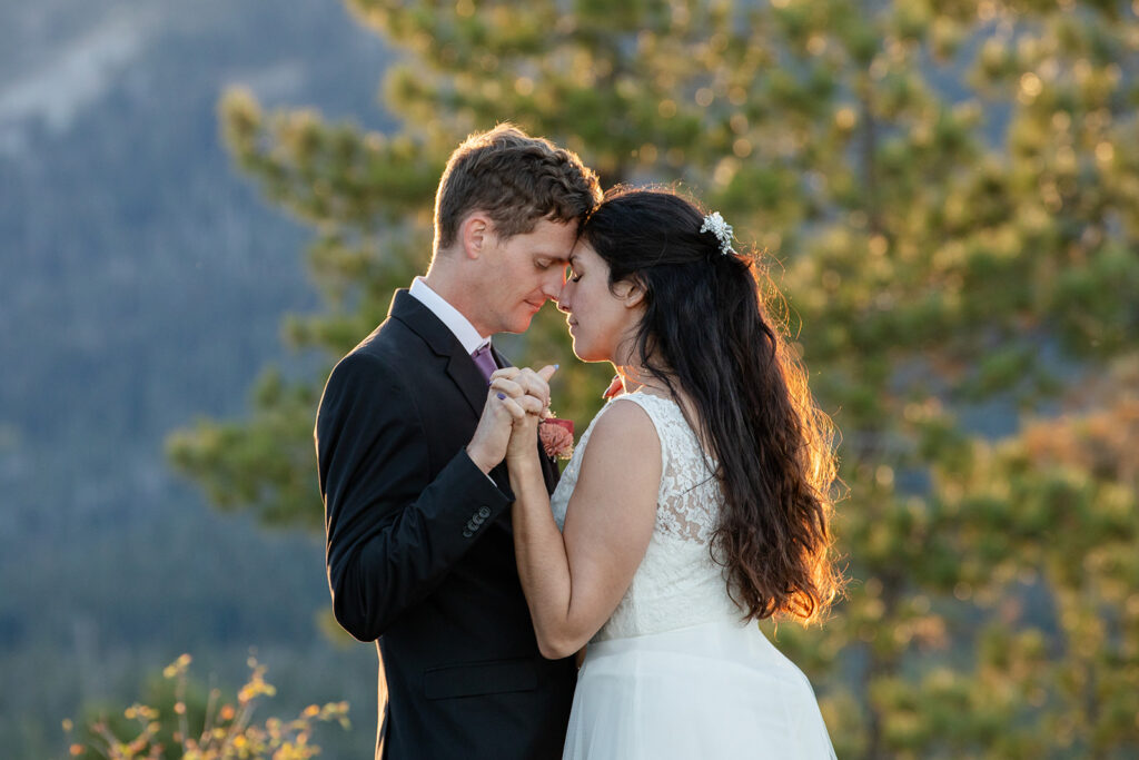 simple elopement inspiration at eagle rock, lake tahoe