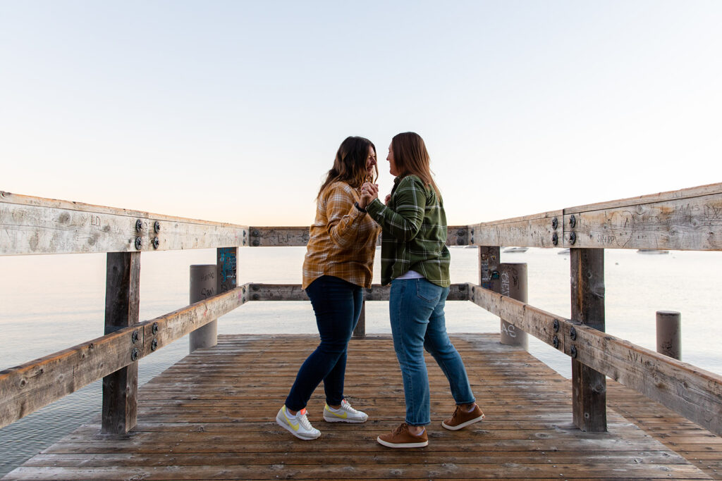adventurous lgbtq lake tahoe engagement photos