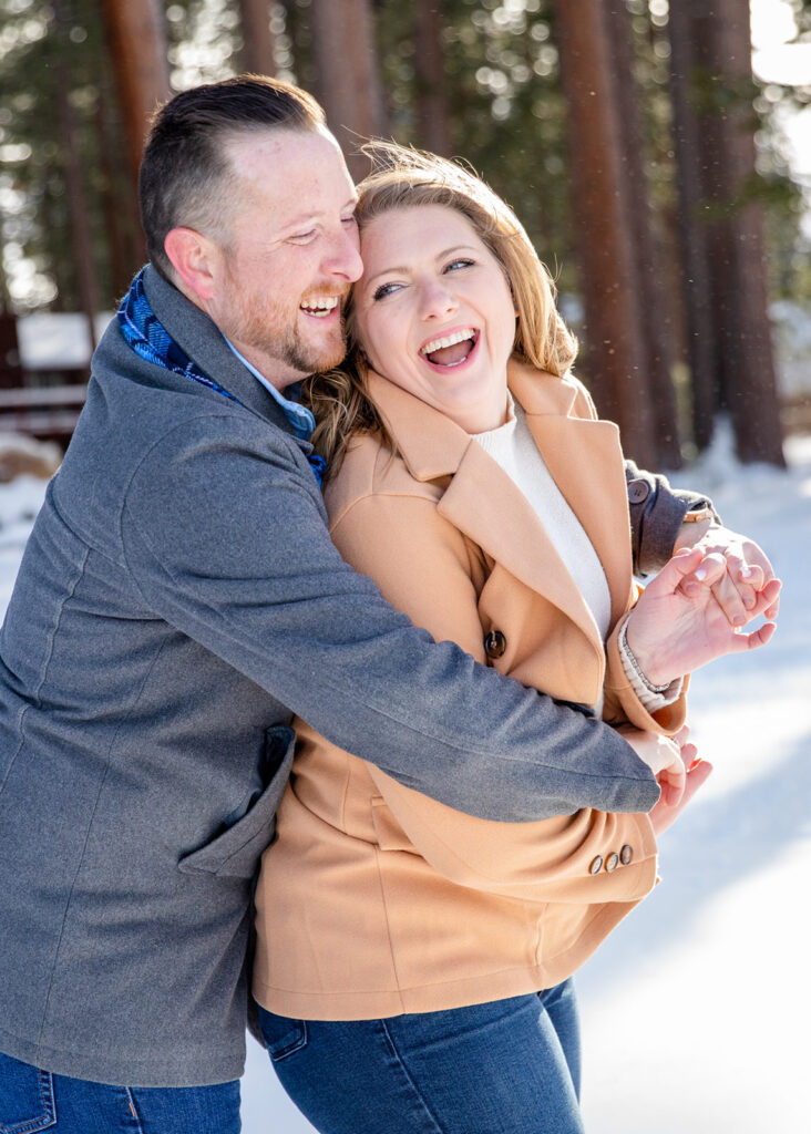 dreamy winter engagement session at Valhalla, Lake Tahoe