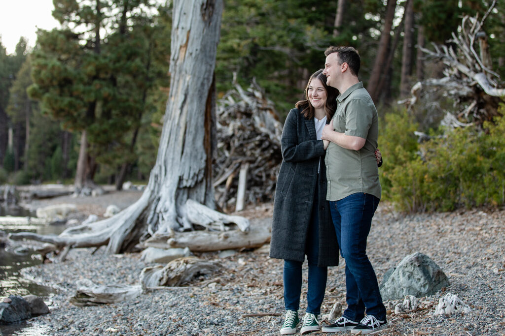 surprise proposal at fallen leaf lake, lake tahoe