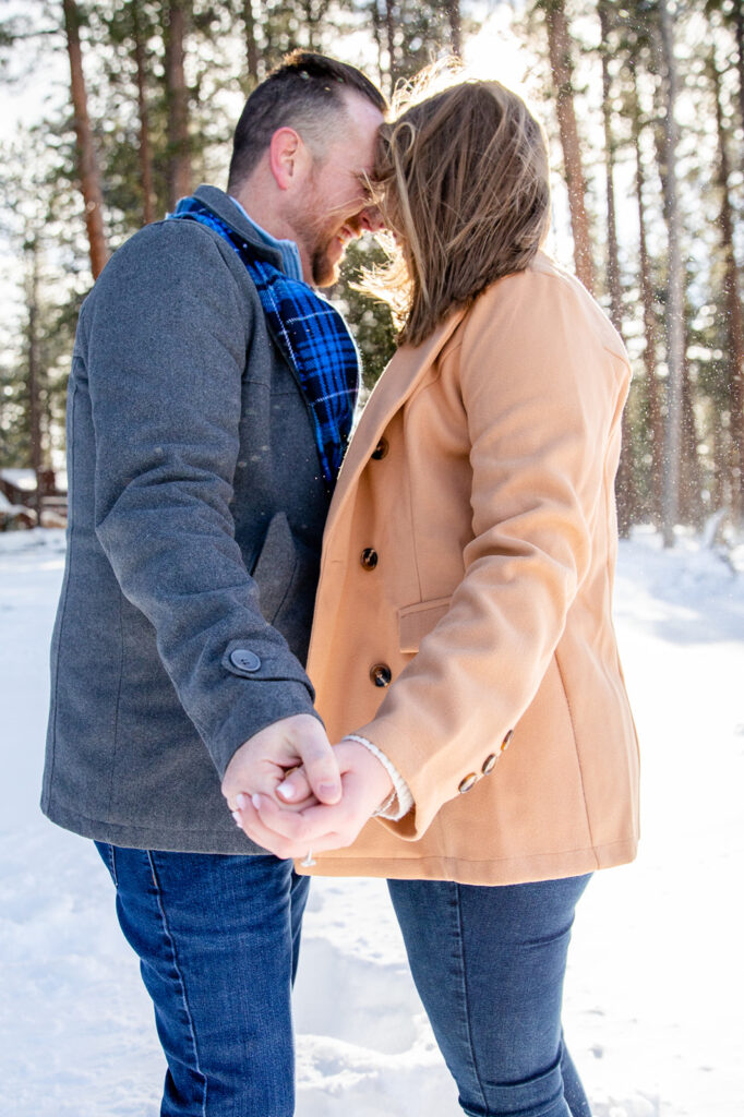 dreamy winter engagement session at Valhalla, Lake Tahoe