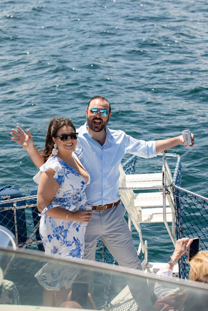 elopement boat party on lake tahoe