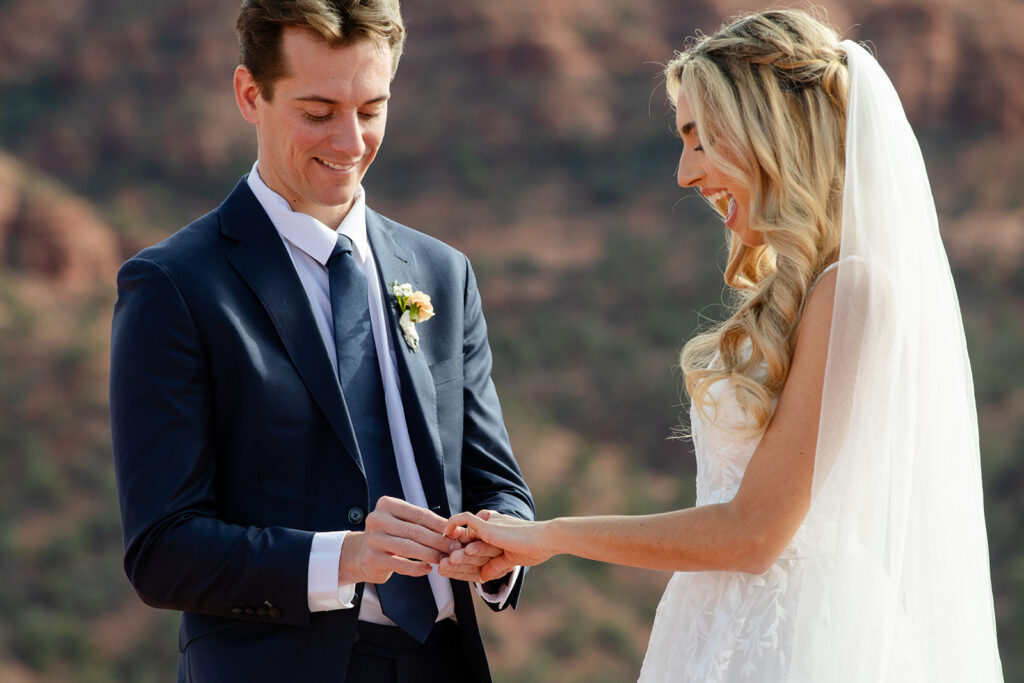 dreamy sunset elopement ceremony in sedona, arizona