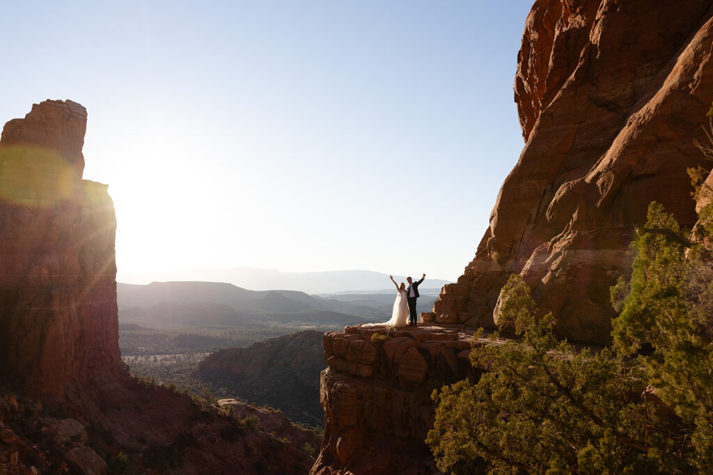 dreamy golden hour elopement in sedona, arizona