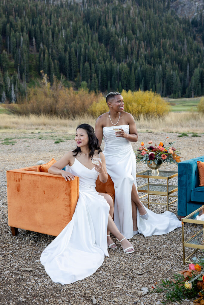 romantic lgbtq micro wedding at Olympic Valley Stables