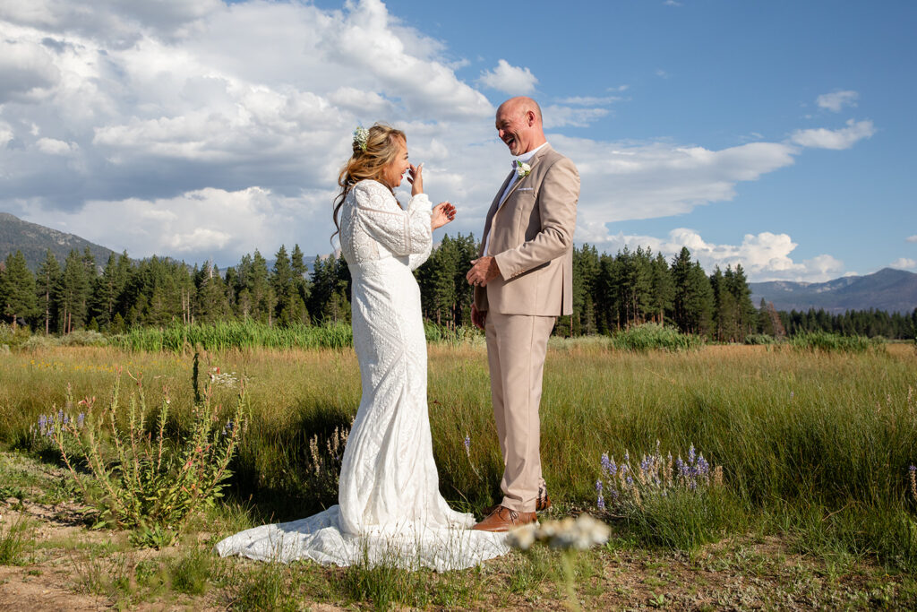 lake tahoe elopement ceremony