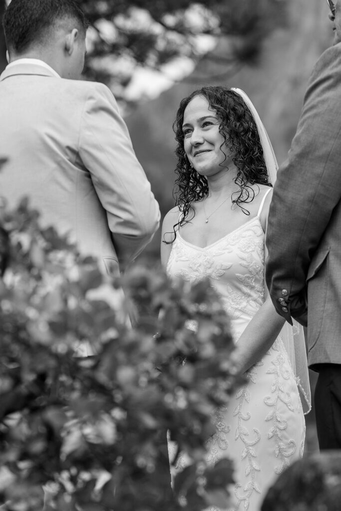 romantic rainy elopement ceremony at emerald bay, lake tahoe