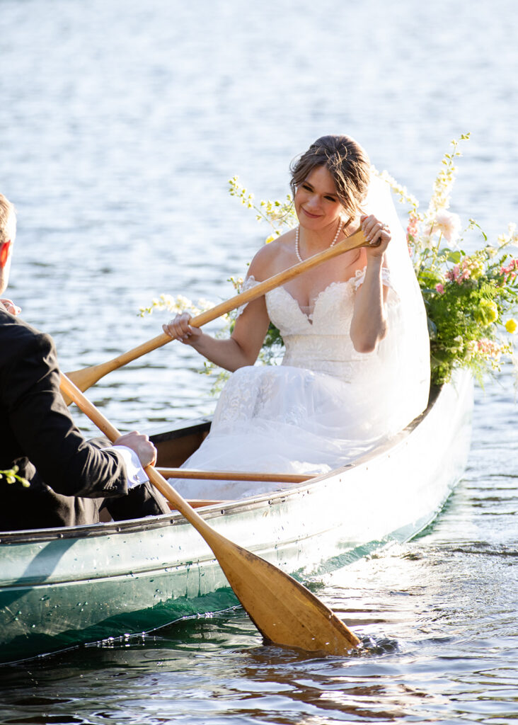 lily lake canoe wedding photos in lake tahoe 