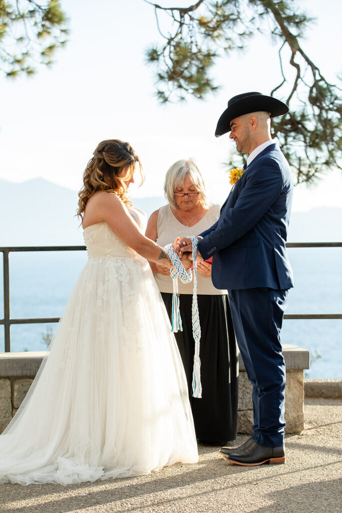 elopement ceremony with a hand fasting ritual