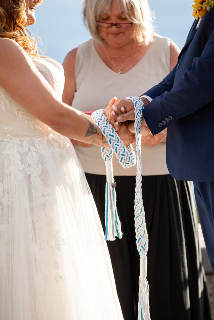 elopement ceremony with a hand fasting ritual