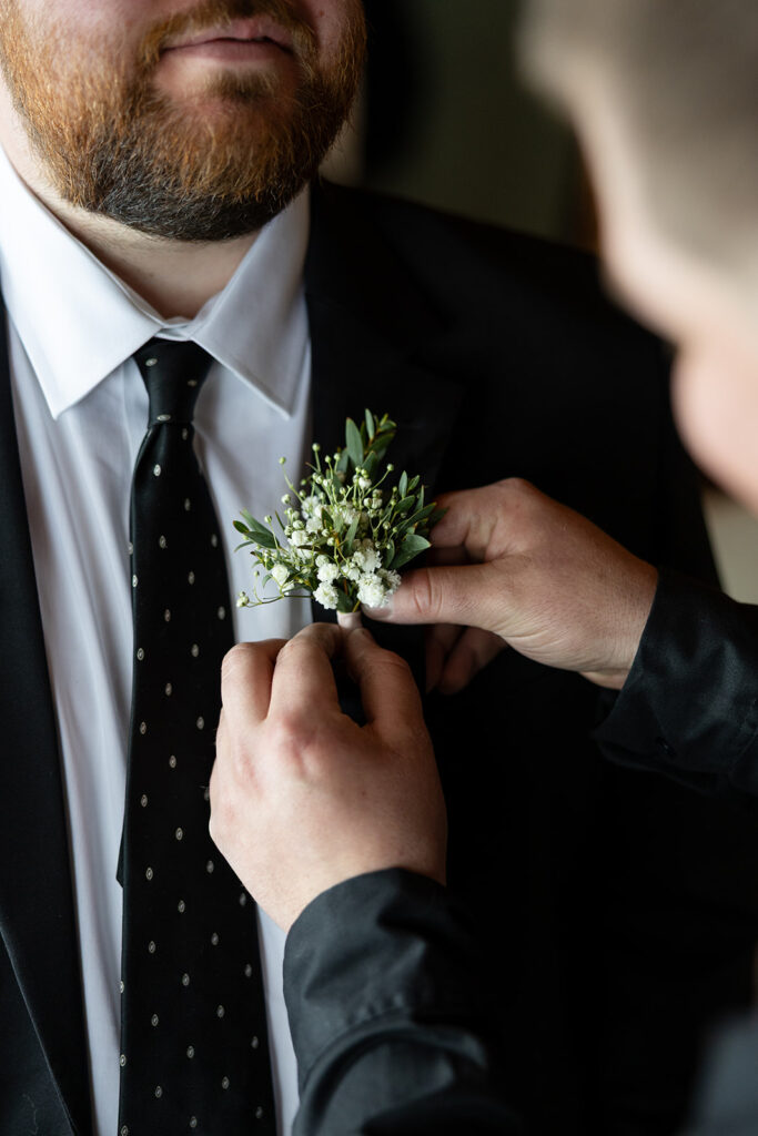 groom getting ready
