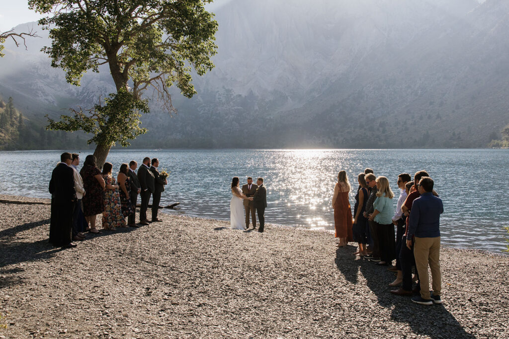 an unplugged ceremony in lake tahoe for a beautiful elopement day