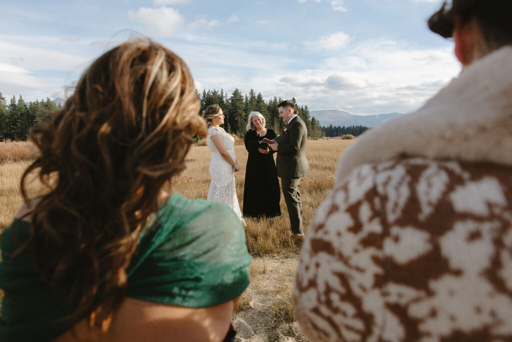 an unplugged ceremony in lake tahoe for a beautiful elopement day