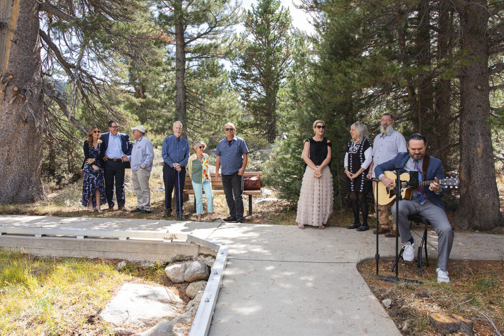 intimate desolation hotel wedding ceremony at a fishing platform