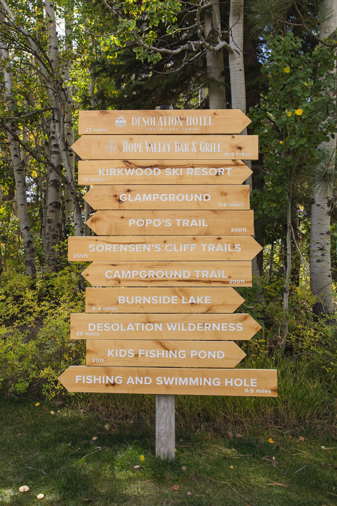 signage to trails next to desolation hotel