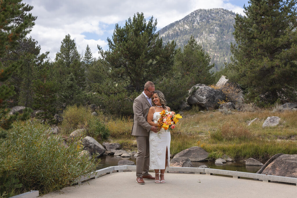 bride and groom during intimate desolation hotel wedding in lake tahoe