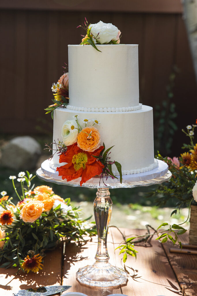 two tier wedding cake