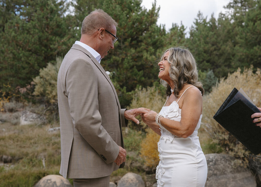 intimate desolation hotel wedding ceremony at a fishing platform