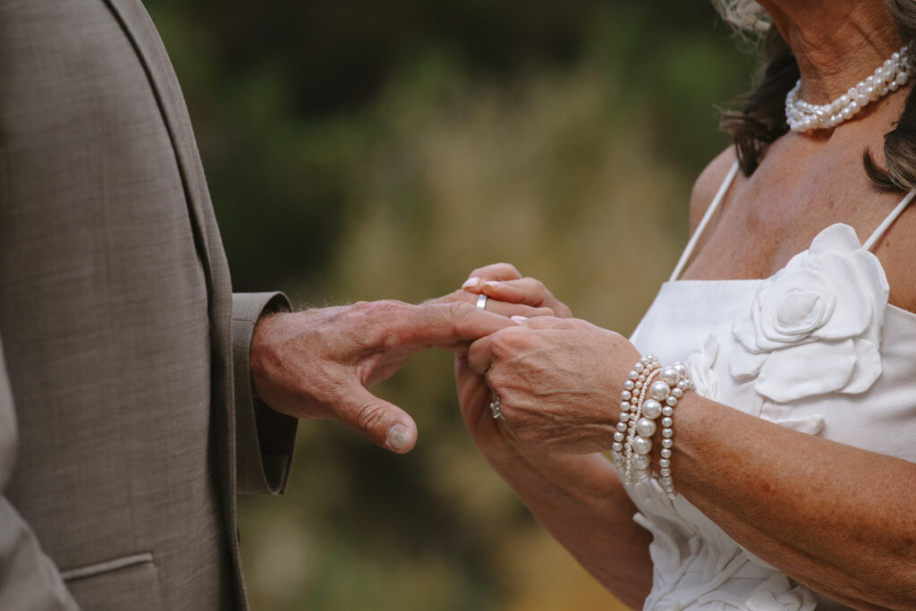intimate desolation hotel wedding ceremony at a fishing platform