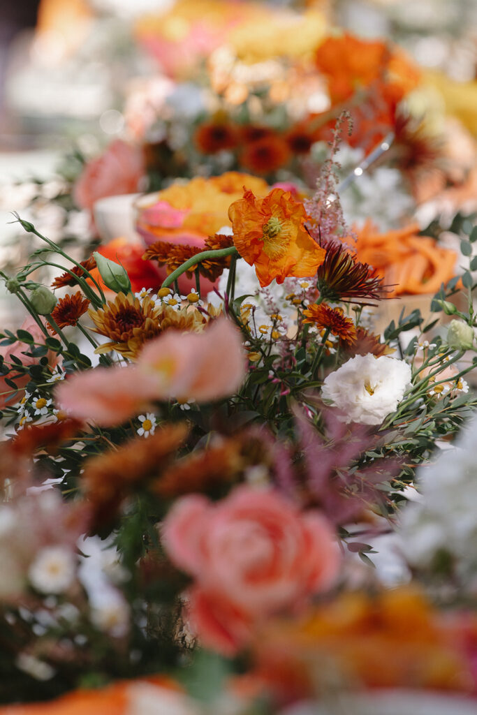 farm table family style intimate wedding reception at desolation hotel