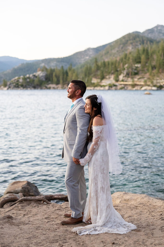 sand harbor, lake tahoe micro wedding