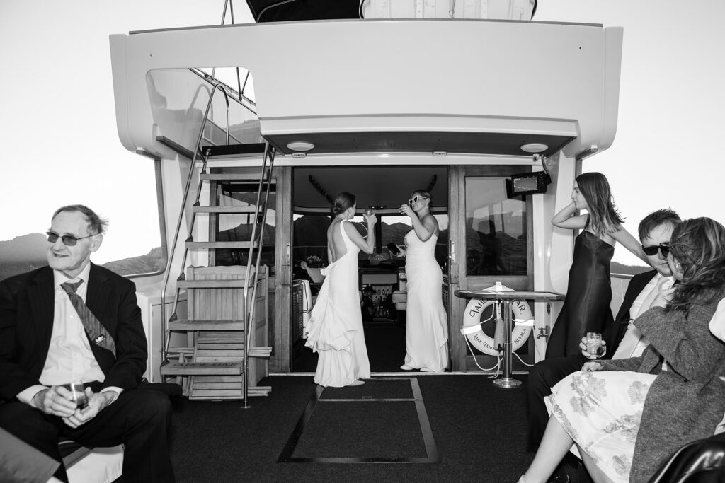 lake tahoe micro wedding celebration on a boat