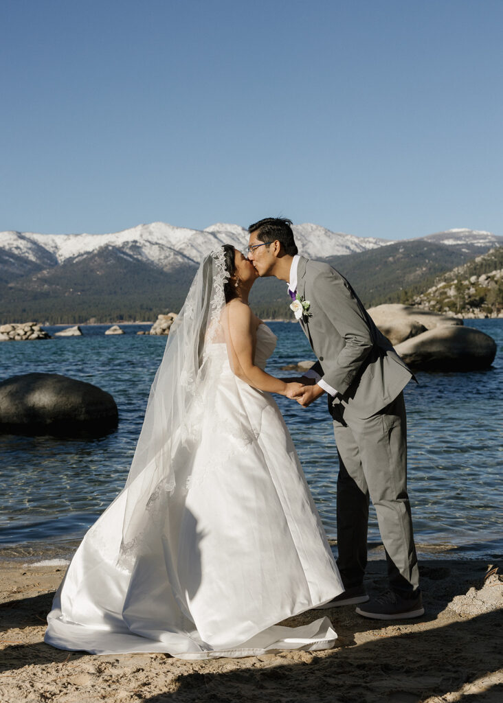 sand harbor, lake tahoe micro wedding