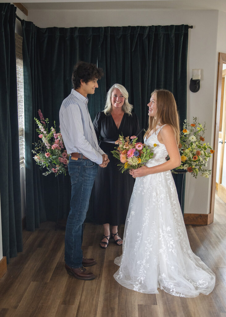 mountain high wedding chapel ceremony set up in lake tahoe